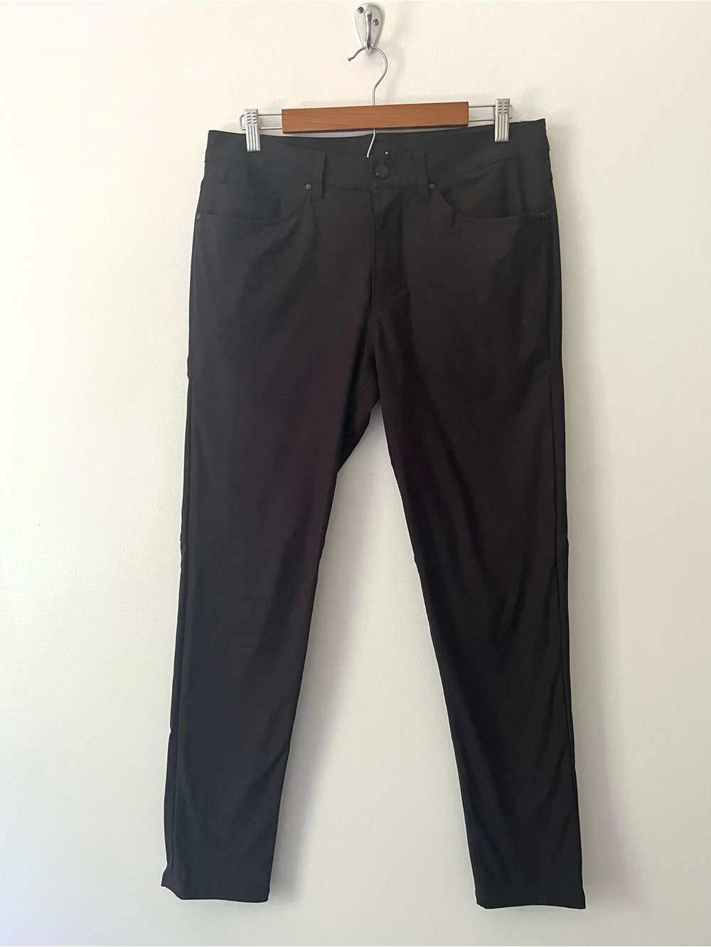 Lululemon ABC 5 Pocket Pant Slim Fit Black 32 X 30 Warpstreme LM5AD9S